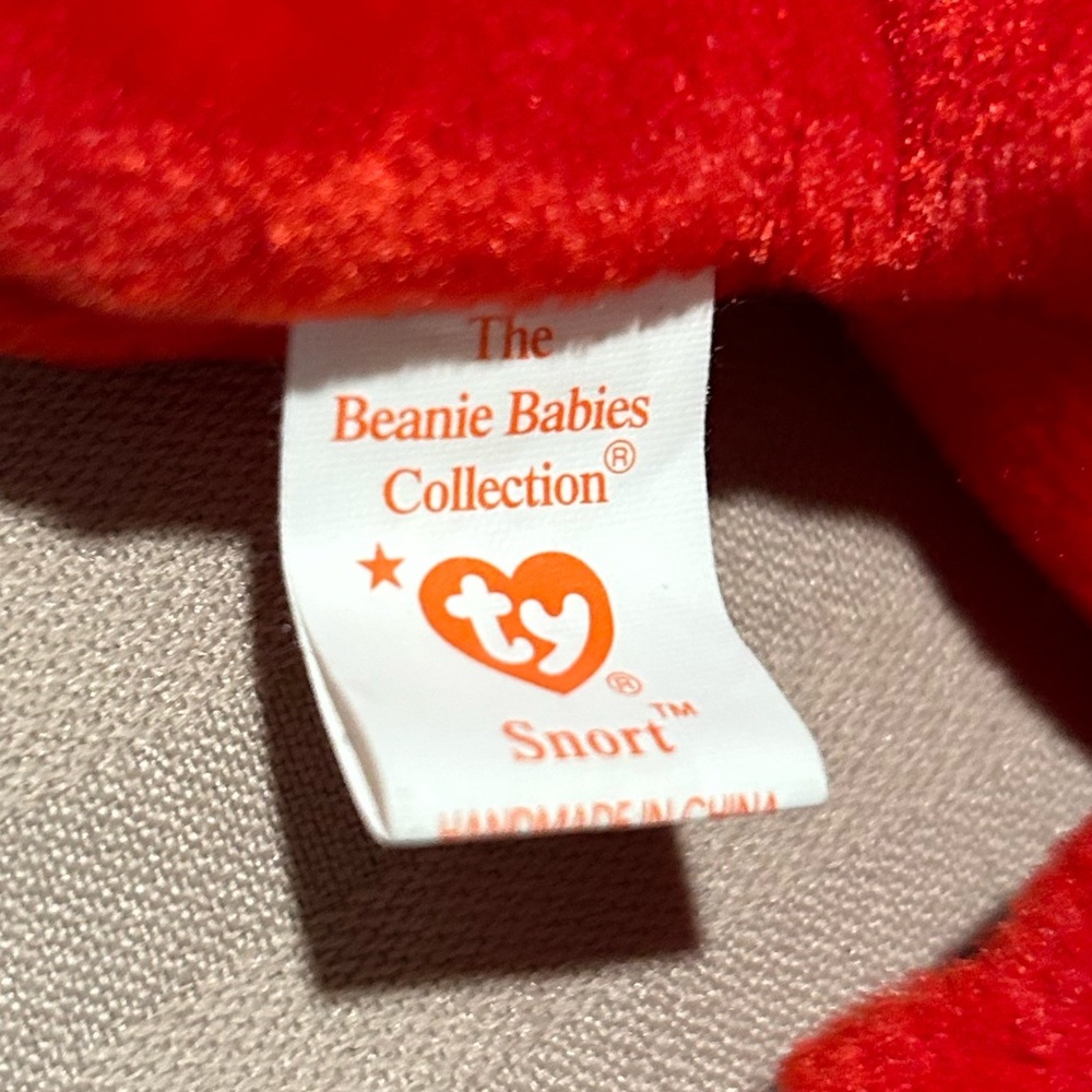 Beanie baby rare with errors snort retired invert good condition
